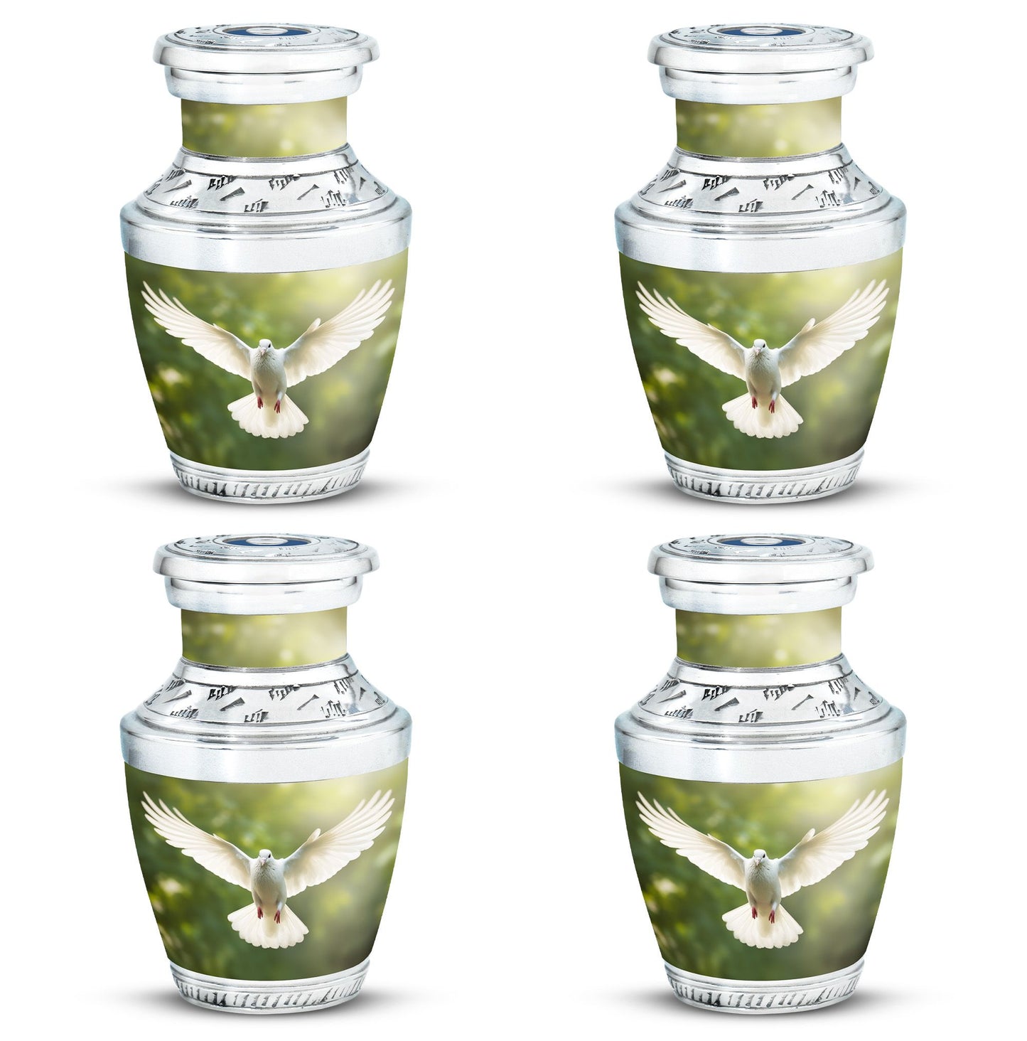 Classic Dove Cremation Urn, Large Aluminium Unique Urn for.