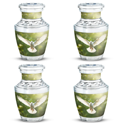 Classic Dove Cremation Urn, Large Aluminium Unique Urn for.