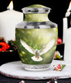 Classic Dove Cremation Urn, Large Aluminium Unique Urn for.