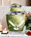 Classic Dove Cremation Urn, Large Aluminium Unique Urn for.