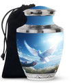 Dove Funeral Urn For Human Ashes - Blue Memorial Keepsakes For Ashes