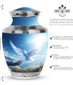 Large classic dove urn for human ashes