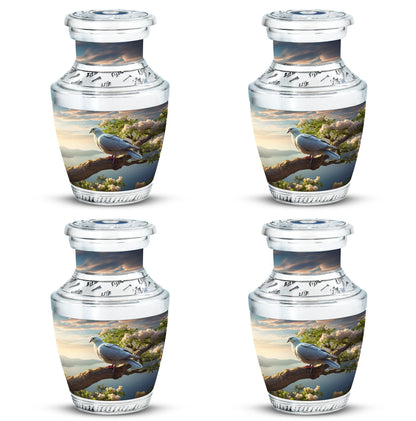 Three Inch Dove Urn, classic cremation container.
