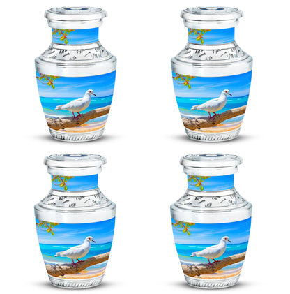 Personalized large Dove cremation urn with classic design.