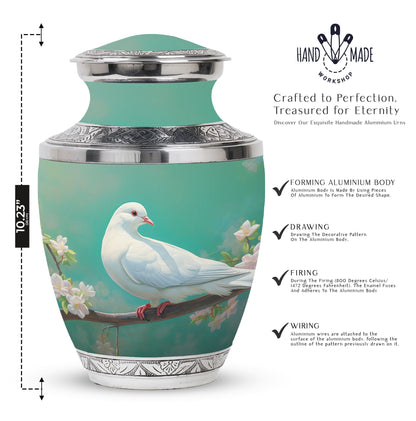 Dove Memorial Classic Urn, Unique Urn for human cremation.