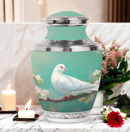 Dove Memorial Classic Urn, Unique Urn for human cremation.