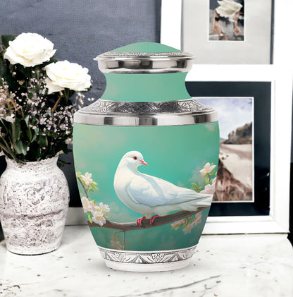 Dove Memorial Classic Urn, Unique Urn for human cremation.