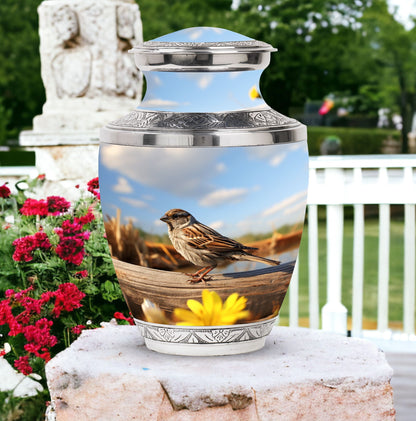 Classic Sparrow Urn for Cremation Ashes.