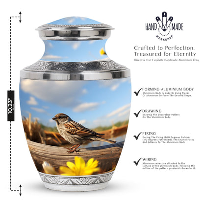 Classic Sparrow Urn for Cremation Ashes.