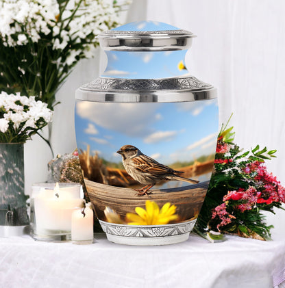 Classic Sparrow Urn for Cremation Ashes.