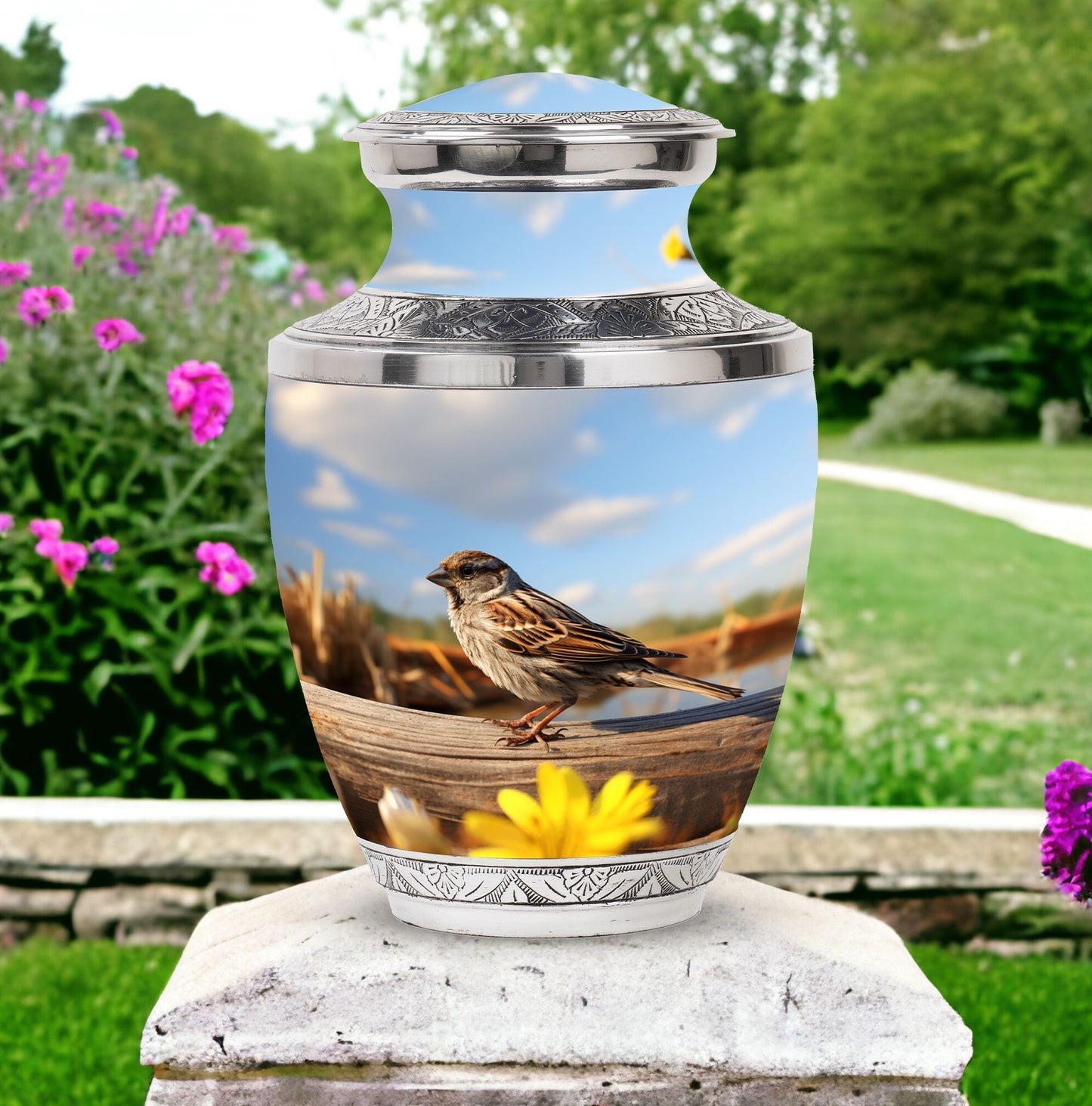 Classic Sparrow Urn for Cremation Ashes.