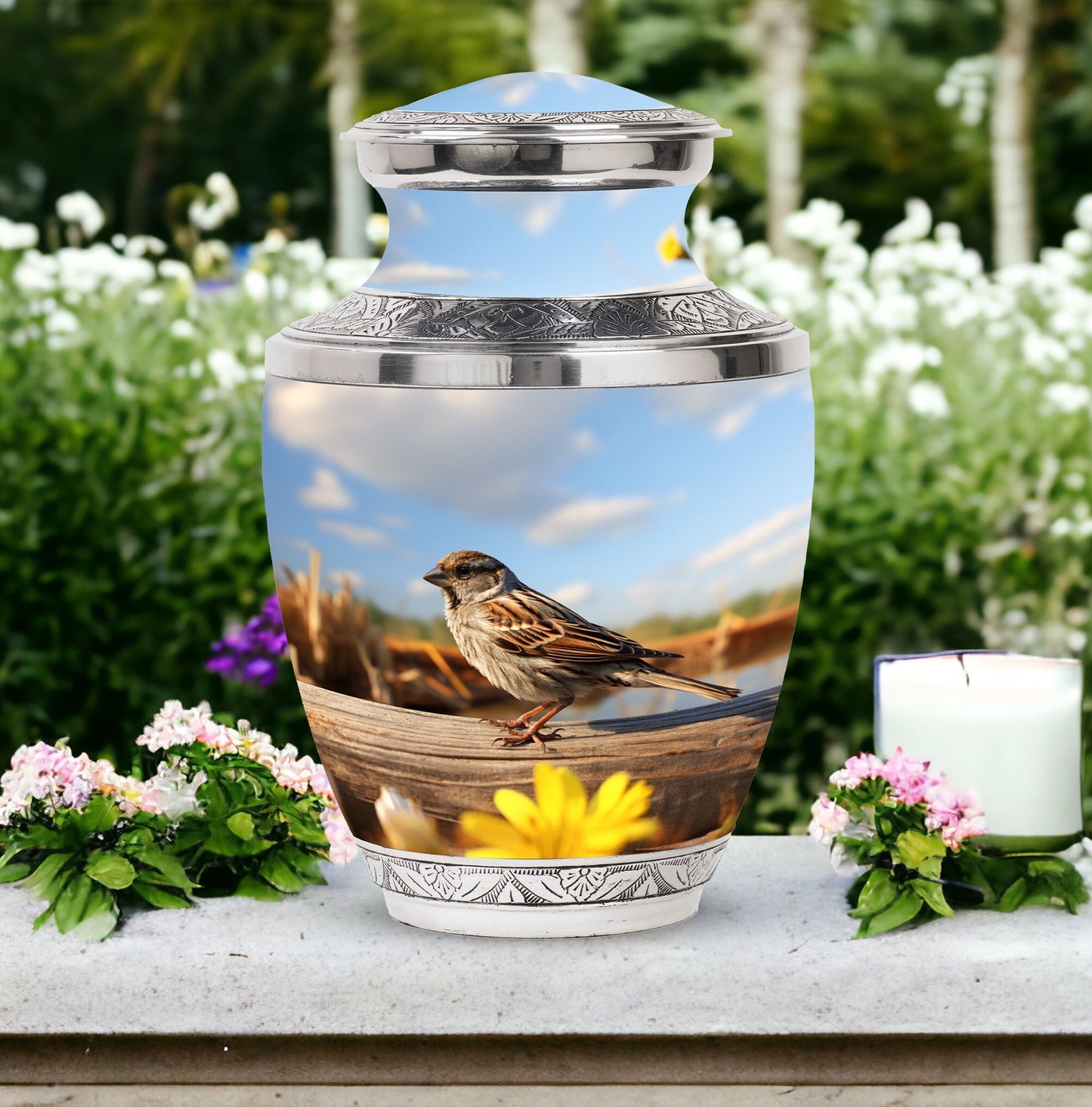 Classic Sparrow Urn for Cremation Ashes.