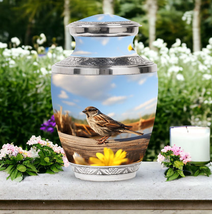 Classic Sparrow Urn for Cremation Ashes.