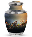 Classic 3-inch Red Sparrow urn for mom's ashes.