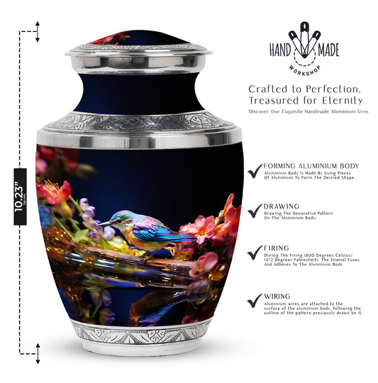 Classic Sparrow Urn, Aluminium Cremation Urn.