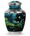 Green Sparrow Cremation Urn, Classic Large Urn for Mother.
