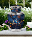3 inch Red Sparrow Aluminium Urn for Human Ashes