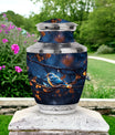 3 inch Red Sparrow Aluminium Urn for Human Ashes