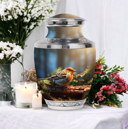 Classic 3-inch Puffy Sparrow Memorial Urn for ashes