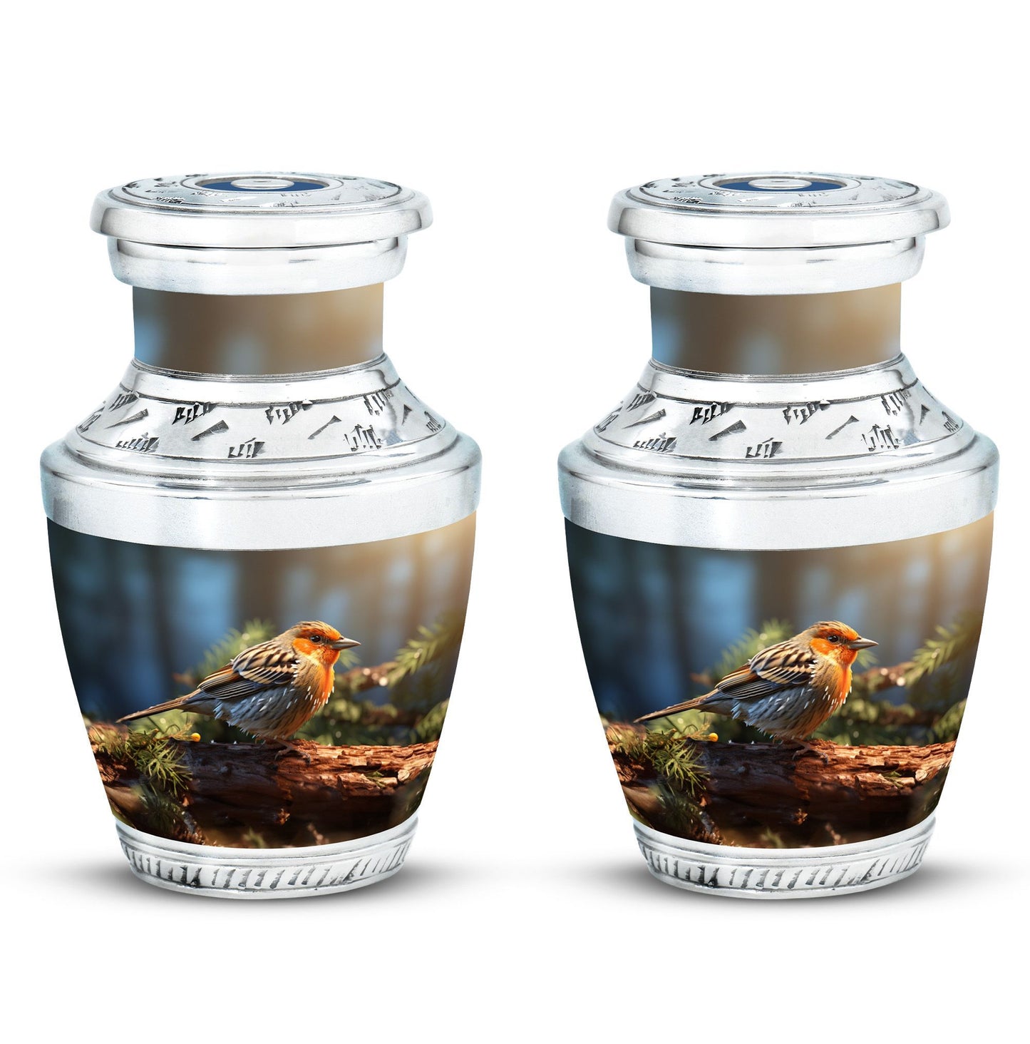 Classic 3-inch Puffy Sparrow Memorial Urn for ashes