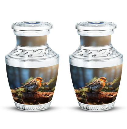 Classic 3-inch Puffy Sparrow Memorial Urn for ashes