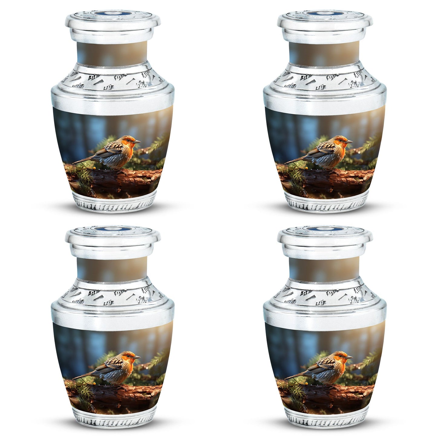 Classic 3-inch Puffy Sparrow Memorial Urn for ashes