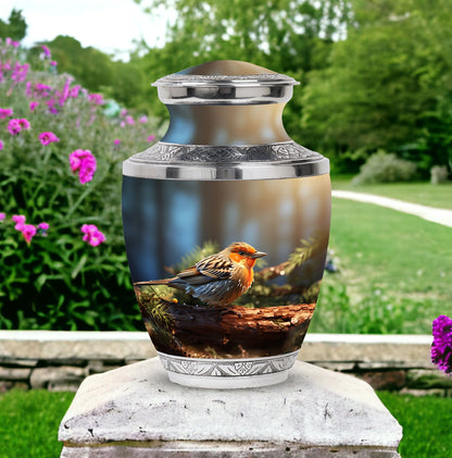 Classic 3-inch Puffy Sparrow Memorial Urn for ashes