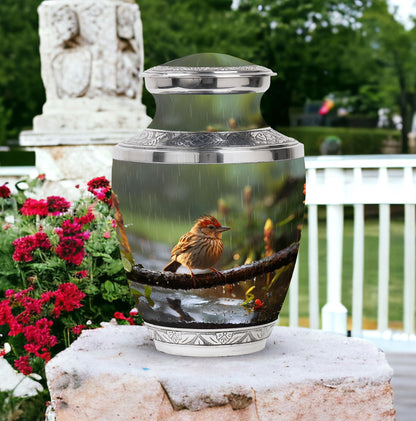 Classic Sparrow Cremation Urn, custom urn for human ashes