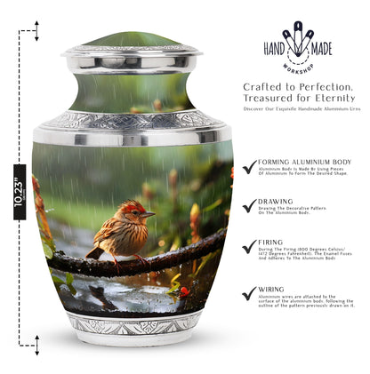 Classic Sparrow Cremation Urn, custom urn for human ashes