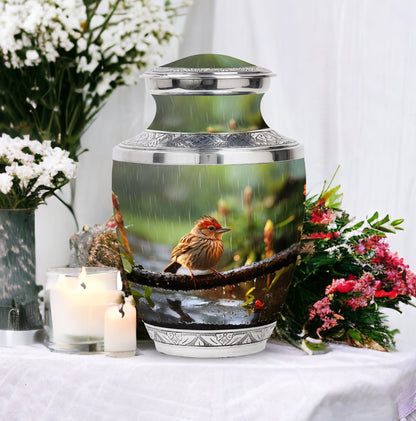 Classic Sparrow Cremation Urn, custom urn for human ashes