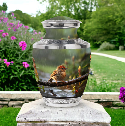 Classic Sparrow Cremation Urn, custom urn for human ashes