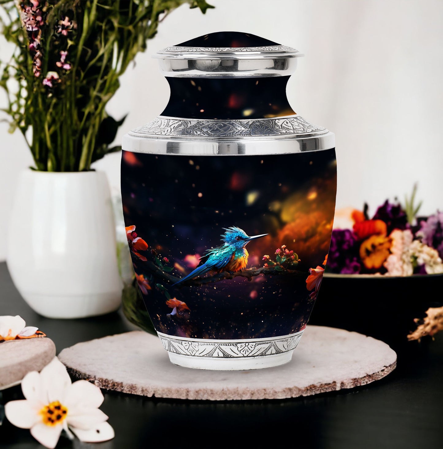 Classic Sparrow Memorial Urn, 3 inches large.