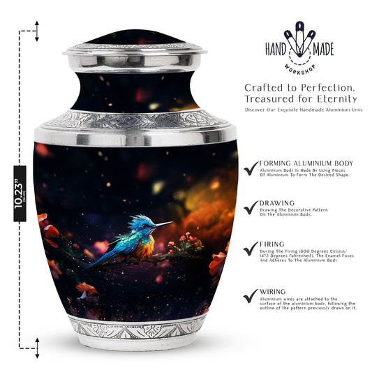 Classic Sparrow Memorial Urn, 3 inches large.