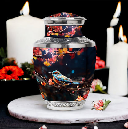 Classic engraved 3-inch Sparrow Urn for ashes