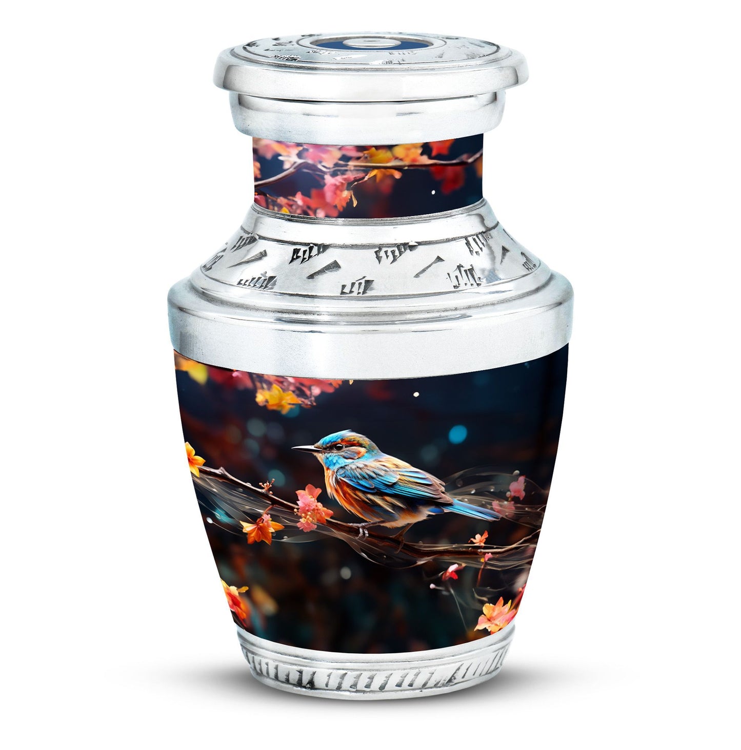 Classic engraved 3-inch Sparrow Urn for ashes
