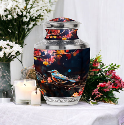 Classic engraved 3-inch Sparrow Urn for ashes