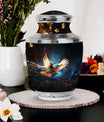 Classic 3-Inch Red Sparrow flying Aluminium Cremation Urn