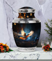 Classic 3-Inch Red Sparrow flying Aluminium Cremation Urn