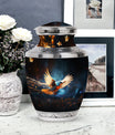Classic 3-Inch Red Sparrow flying Aluminium Cremation Urn