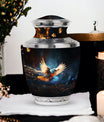 Classic 3-Inch Red Sparrow flying Aluminium Cremation Urn