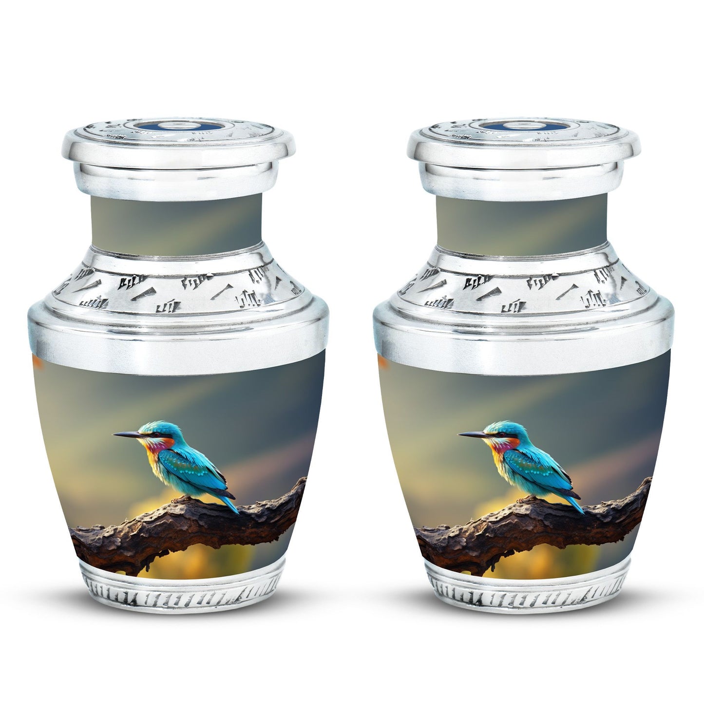 Classic Green Sparrow Memorial Urn.