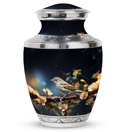 Sparrow Funeral Urn, Classic 3-Inch Aluminium Cremation Urn.