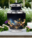 Sparrow Funeral Urn, Classic 3-Inch Aluminium Cremation Urn.