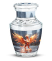 3-inch Phoenix Memorial Urn in aluminium.