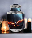Phoenix Cremation Urn, Classic 3-inch aluminium large urn.