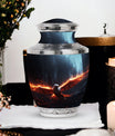 Phoenix Cremation Urn, Classic 3-inch aluminium large urn.