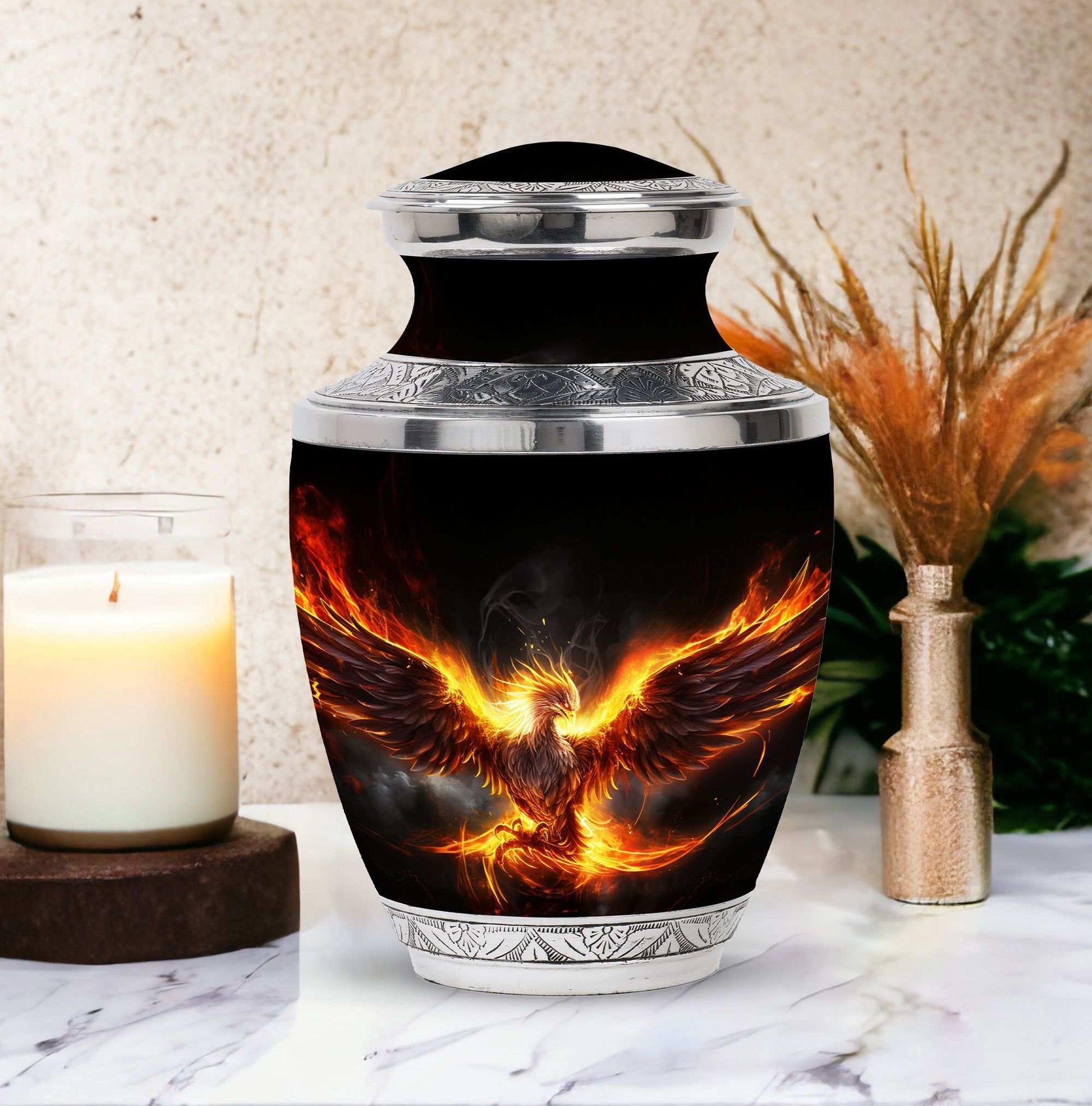 3 Inch Phoenix Bird Memorial Urn in Classic design