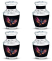 Classic 3-inch colorful Phoenix cremation urn.