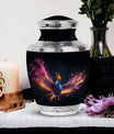 Classic 3-inch colorful Phoenix cremation urn.