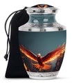 Elegant Phoenix Urn for Men - Metal Funeral Urns for Adult Humam Ashes